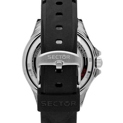 Sector 230 Automatico Herrenuhr mit Silikonarmband und schwarzem Zifferblatt, Automatik R3221161002, 100 m