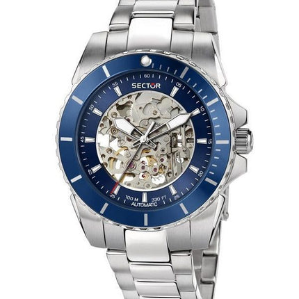 Sector 450 Automatico Edelstahl Skelett Blaues Zifferblatt Automatik R3223276003 100M Herrenuhr