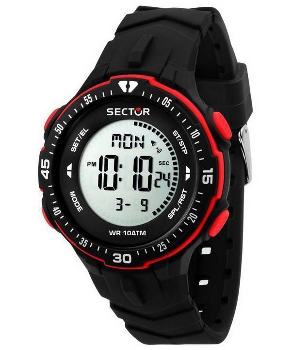 Sector EX-26 Digital Silikonarmband Quarz R3251280001 100M Herrenuhr