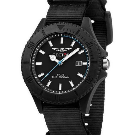 Sector Save The Ocean Schwarz Matt Zifferblatt Quarz R3251539002 Herrenuhr