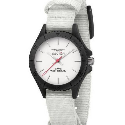 Sector Save The Ocean WeiÃes Zifferblatt Recycle Pet Strap Quartz R3251539503 Damenuhr