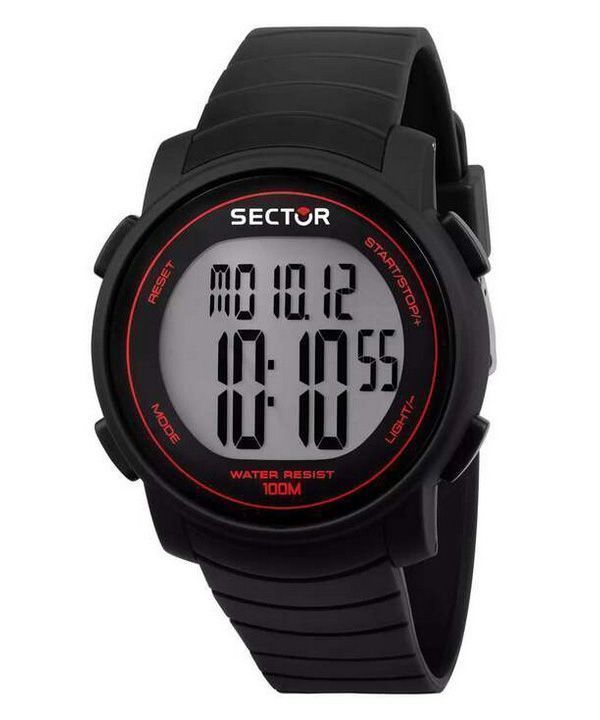 Sector Ex-31 Digitale Herrenuhr mit schwarzem Zifferblatt, Quarz, R3251543001, 100 m