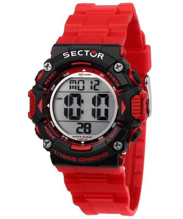 Sector EX-32 Digital Red Polyurethan Strap Quartz R3251544002 100M Herrenuhr