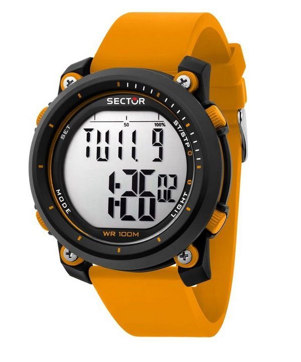 Sector EX-38 Digital Orange Kunststoffarmband Quarz R3251546001 100M Herrenuhr