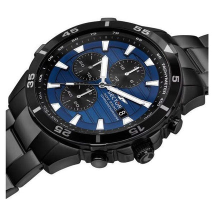 Sector ADV2500 Chronograph, Edelstahl, blaues Zifferblatt, Quarz, R3273643001, 100 m, Herrenuhr