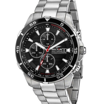 Sector ADV2500 Chronograph, Edelstahl, schwarzes Zifferblatt, Quarz, R3273643003, 100 m, Herrenuhr