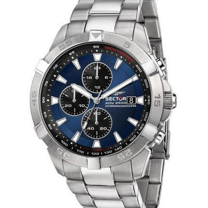 Sector ADV2500 Chronograph blaues Zifferblatt Edelstahl Quarz R3273643004 100M Herrenuhr