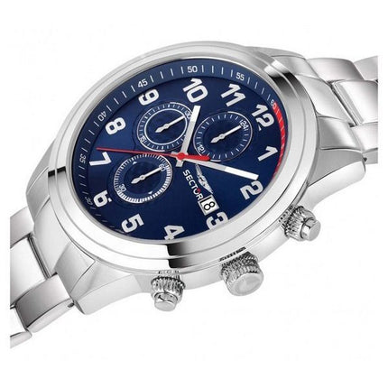 Sector 670 Chronograph, Edelstahl, blaues Zifferblatt, Quarz, R3273740003, Herrenuhr