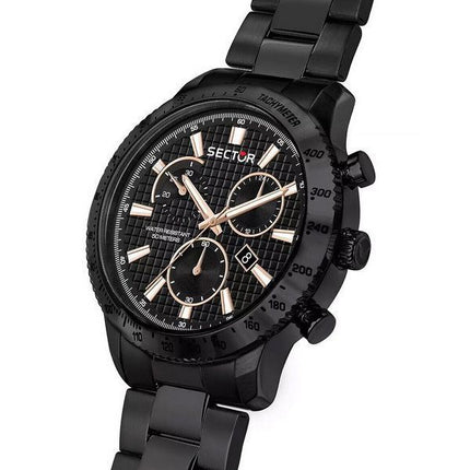 Sector 270 Chronograph, Edelstahl, schwarzes Zifferblatt, Quarz, R3273778001, Herrenuhr