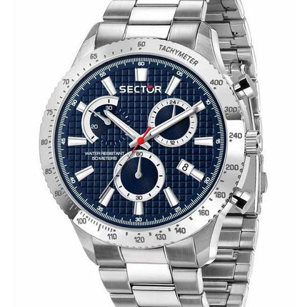 Sector 270 Chronograph, Edelstahl, blaues Zifferblatt, Quarz, R3273778003, Herrenuhr