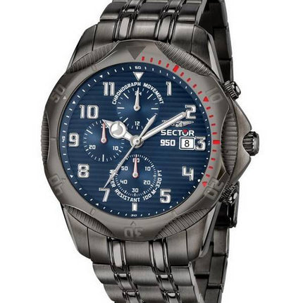 Sector 950 Chronograph blaues Zifferblatt Edelstahl Quarz R3273981005 100M Herrenuhr