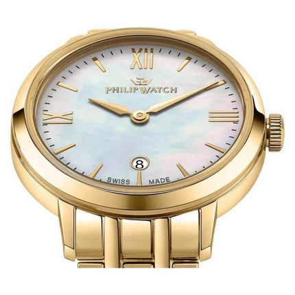 Philip Watch Audrey Goldfarbener Edelstahl Perlmuttzifferblatt Quarz R8253150511 Damenuhr