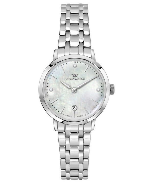 Philip Watch Audrey Crystal Accents Perlmuttzifferblatt Quarz R8253150512 Damenuhr