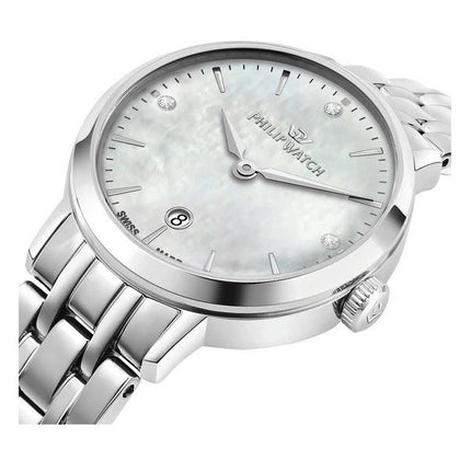 Philip Watch Audrey Crystal Accents Perlmuttzifferblatt Quarz R8253150512 Damenuhr