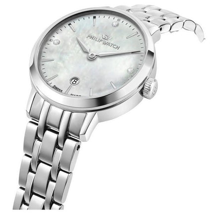 Philip Watch Audrey Crystal Accents Perlmuttzifferblatt Quarz R8253150512 Damenuhr