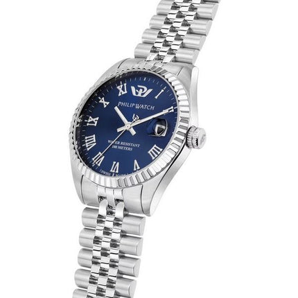 Philip Watch Caribe Urban Edelstahl blaues Sunray-Zifferblatt Quarz R8253597585 100M Damenuhr