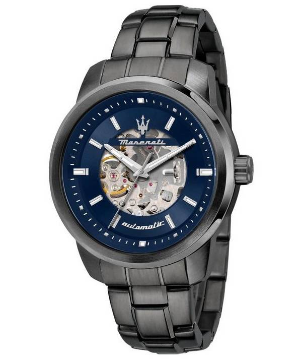 Maserati Successo Blue Skeleton Dial Automatic R8823121001 Herrenuhr