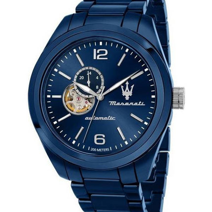 Maserati Traguardo Ceramic Open Heart Blue Dial Automatic Diver&#39,s R8823150002 200M Herrenuhr