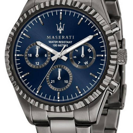 Maserati Competizione blaues Zifferblatt Edelstahl Quarz R8853100019 100M Herrenuhr