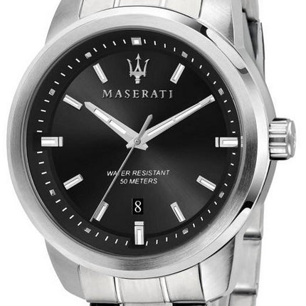 Maserati Successo schwarzes Zifferblatt Edelstahl Quarz R8853121006 Herrenuhr