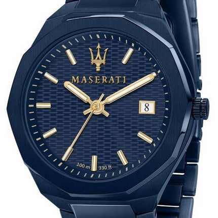 Maserati Potenza Graues Zifferblatt Edelstahl Quarz R8853108007 100M Herrenuhr