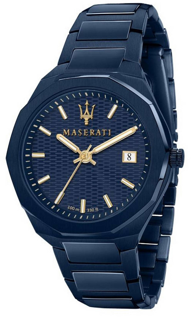 Maserati Potenza Graues Zifferblatt Edelstahl Quarz R8853108007 100M Herrenuhr