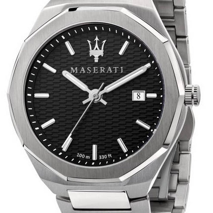 Maserati Sfida Chronograph schwarzes Zifferblatt Edelstahl Quarz R8873640004 100M Herrenuhr