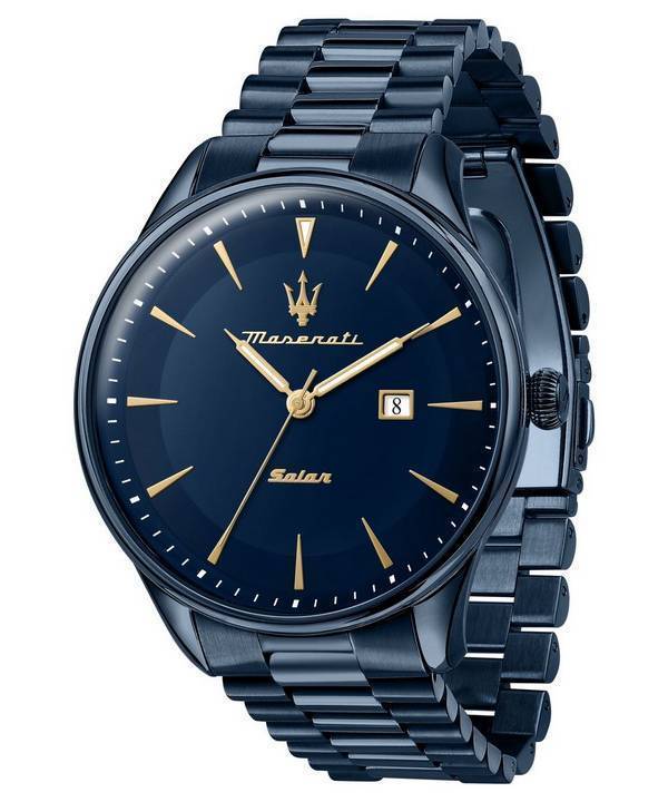 Maserati Tradizione Solar Blue Dial Quartz R8853146003 100M Herrenuhr