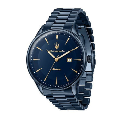 Maserati Tradizione Solar Blue Dial Quartz R8853146003 100M Herrenuhr