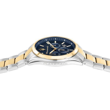 Maserati Attraction Limited Edition Chronograph, zweifarbiger Edelstahl, schwarzes Zifferblatt, Quarz R8853151008 Herrenuhr