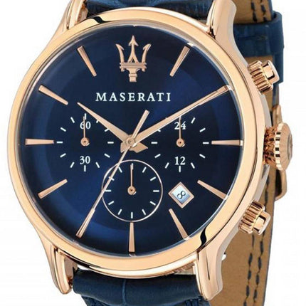 Maserati Traguardo Chronograph schwarzes Zifferblatt Edelstahl Quarz R8873612042 100M Herrenuhr