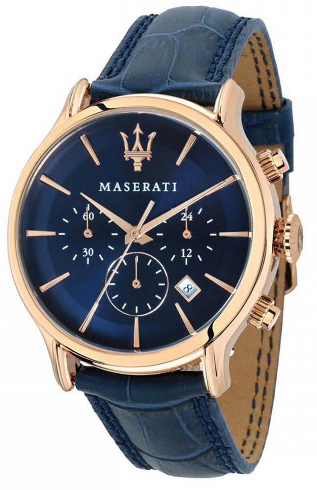 Maserati Traguardo Chronograph schwarzes Zifferblatt Edelstahl Quarz R8873612042 100M Herrenuhr