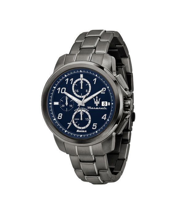 Maserati Successo Limited Edition Chronograph Edelstahl Blaues Zifferblatt Solar R8873645006 Herrenuhr