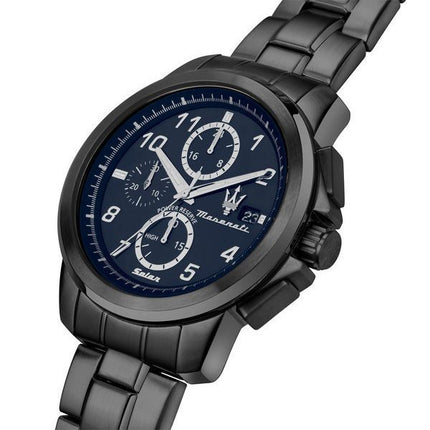 Maserati Successo Limited Edition Chronograph Edelstahl Blaues Zifferblatt Solar R8873645006 Herrenuhr