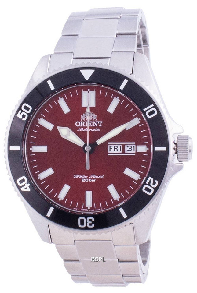 Orient Red Dial Edelstahl Automatik RA-AA0915R19B 200M Herrenuhr