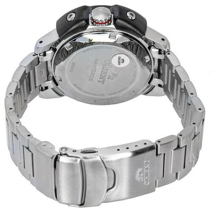 Orient M-Force AC0L Sport-Armbanduhr aus Edelstahl mit orangefarbenem Zifferblatt und Automatik-Taucheruhr RA-AC0L08Y00B 200M