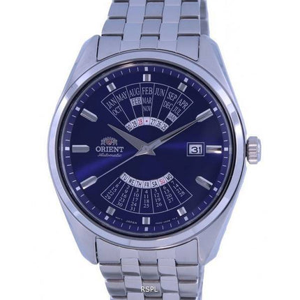 Orient Mehrjahreskalender blaues Zifferblatt Edelstahl Automatik RA-BA0003L10B Herrenuhr