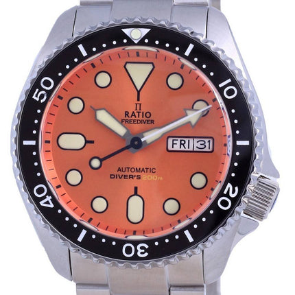 Ratio FreeDiver Orange Zifferblatt Edelstahl Automatik RTA114 200M Herrenuhr