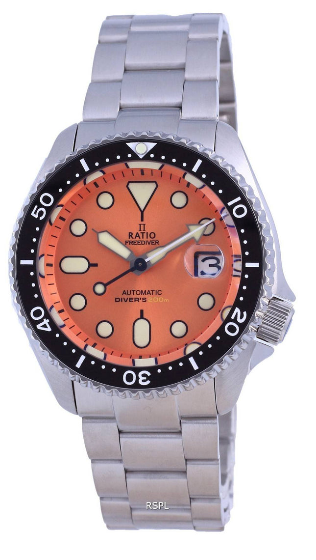 Ratio FreeDiver Orange Zifferblatt Edelstahl Automatik RTB214 200M Herrenuhr