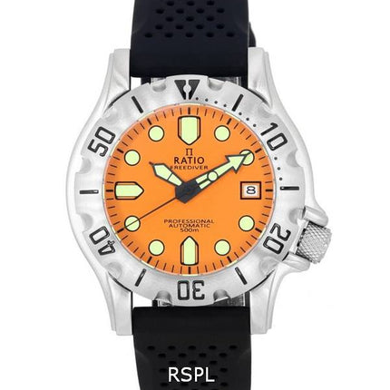 Ratio FreeDiver Professional Sapphire Orange Dial Automatisch RTF011 500M Herrenuhr