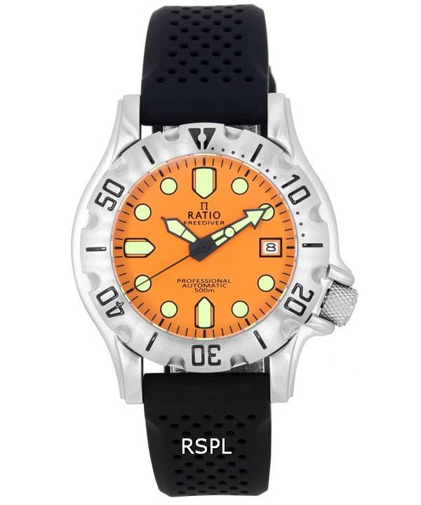 Ratio FreeDiver Professional Sapphire Orange Dial Automatisch RTF011 500M Herrenuhr