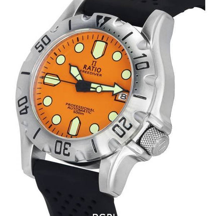 Ratio FreeDiver Professional Sapphire Orange Dial Automatisch RTF011 500M Herrenuhr