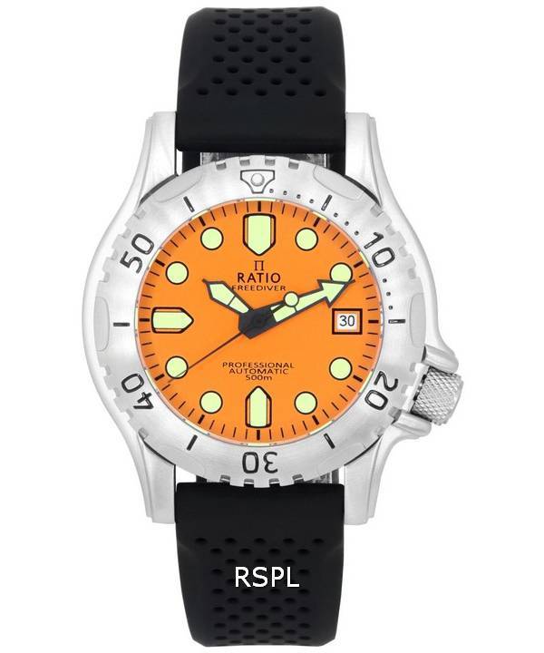 Ratio FreeDiver Professional Sapphire Orange Dial Automatisch RTF017 500M Herrenuhr