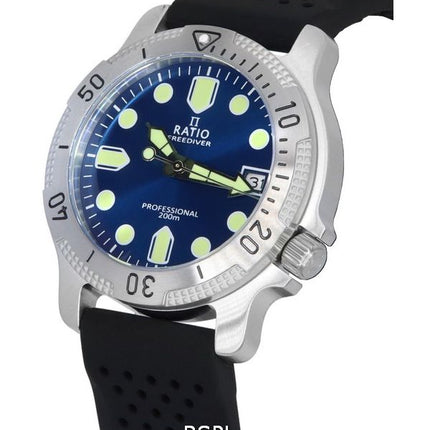 Ratio FreeDiver Professional Sapphire Blue Sunray Dial Quarz RTF023 200M Herrenuhr