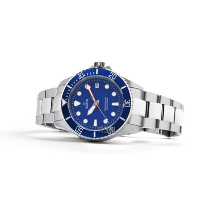 Ratio FreeDiver Saphir Edelstahl blaues Zifferblatt Quarz RTF033 200M Herrenuhr