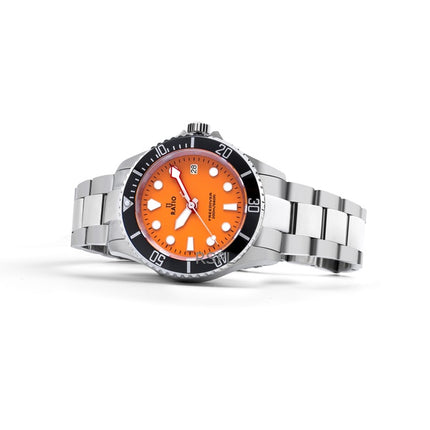 Ratio FreeDiver Saphir Edelstahl orange Zifferblatt Quarz RTF035 200M Herrenuhr