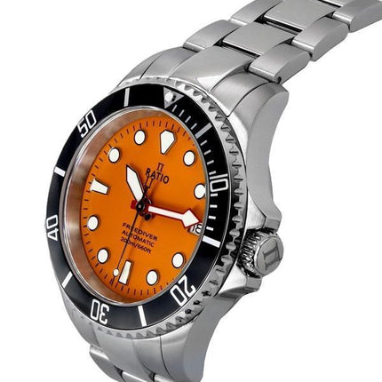 Ratio FreeDiver Saphir-Edelstahl-Orange-Zifferblatt Automatik RTF045 200M Herrenuhr