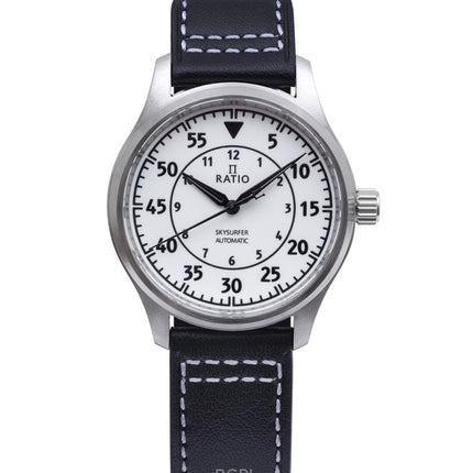 Ratio Skysurfer Pilot Vollleuchtzifferblatt Leder Automatik RTS324 200M Herrenuhr