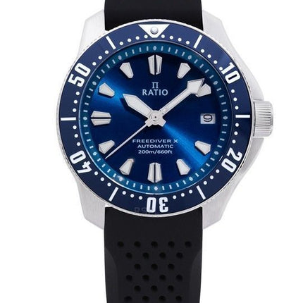 Ratio FreeDiver X Ozeanblau mit blauer Keramikeinlage Automatik RTX003 200M Herrenuhr