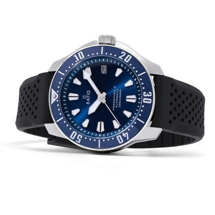 Ratio FreeDiver X Ozeanblau mit blauer Keramikeinlage Automatik RTX003 200M Herrenuhr